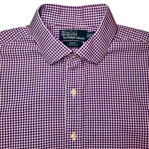 Polo by Ralph Lauren Regent Classic Fit Dress Shirt in Purple/White Men’s 16 1/2